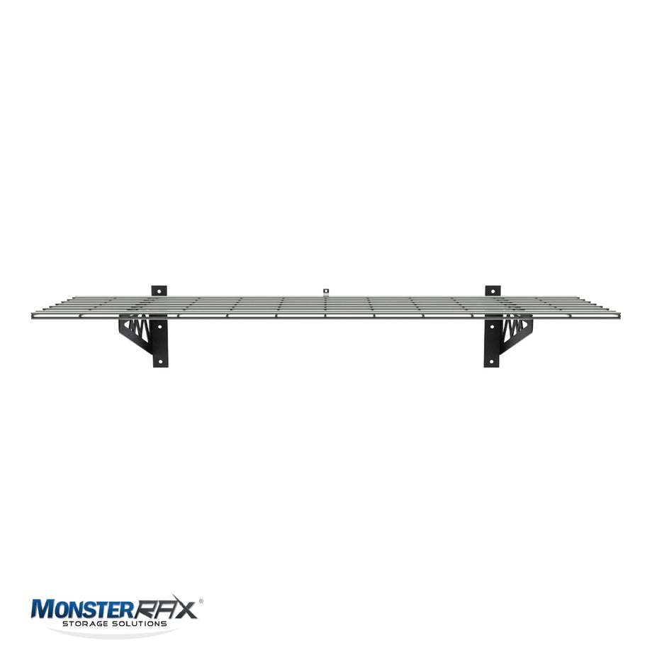 MonsterRax 18 x 48 Wall Shelves (2pk) - Bonus Accessory Hooks