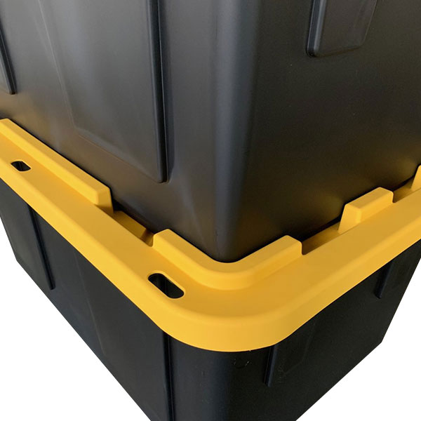 27 Gallon Plastic Storage Latch Box, Storage Bin with Secure Lid